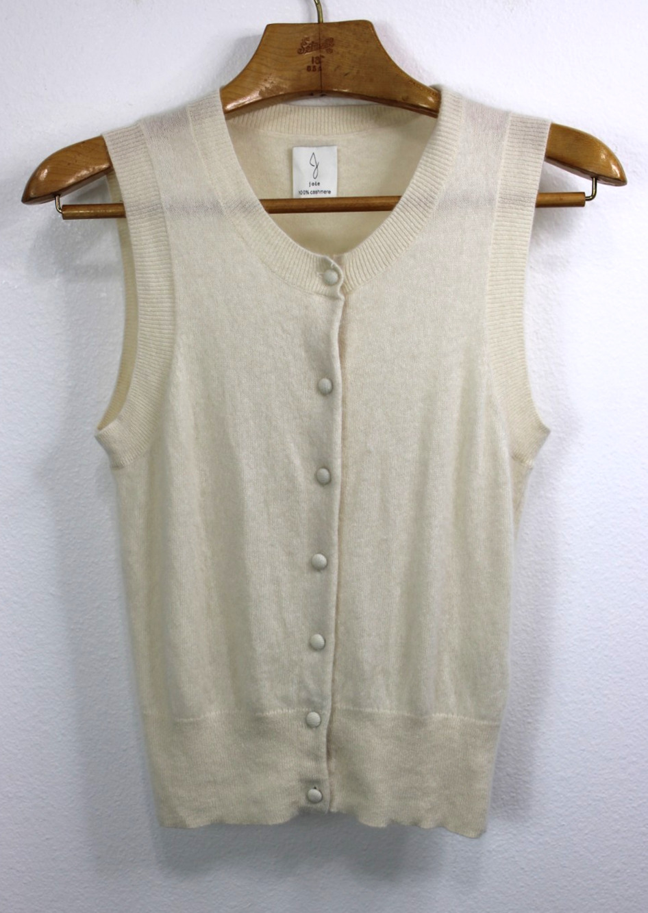 Joie Cashmere Sweater Vest Size XS Button Preppy